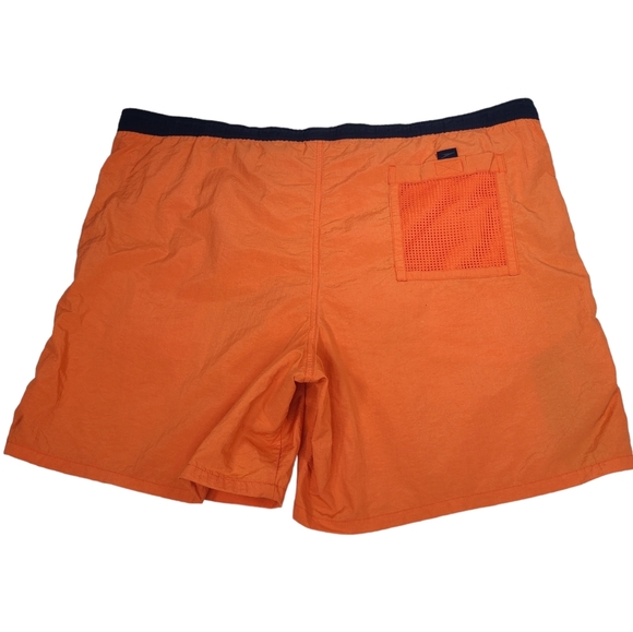 Vintage 90s Speedo Mesh Lined Swim Trunks Orange Nylon Men's Size Large - Picture 6 of 13